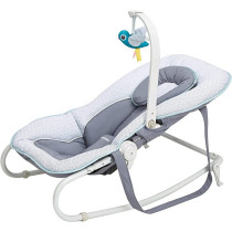 Babymoov Graphik Baby Bouncer Rocker Chair 0M Recining Backrest Cosy Cushioned Seat Blue