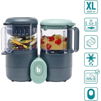 Babymoov Nutribaby One Food Processor 4In1 Complementary Food Maker 3 Babybowls With Lids 180Ml & 2 Silicon Spoon