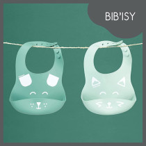 Babymoov Set Of 2 Bibisy Silicone Bibs