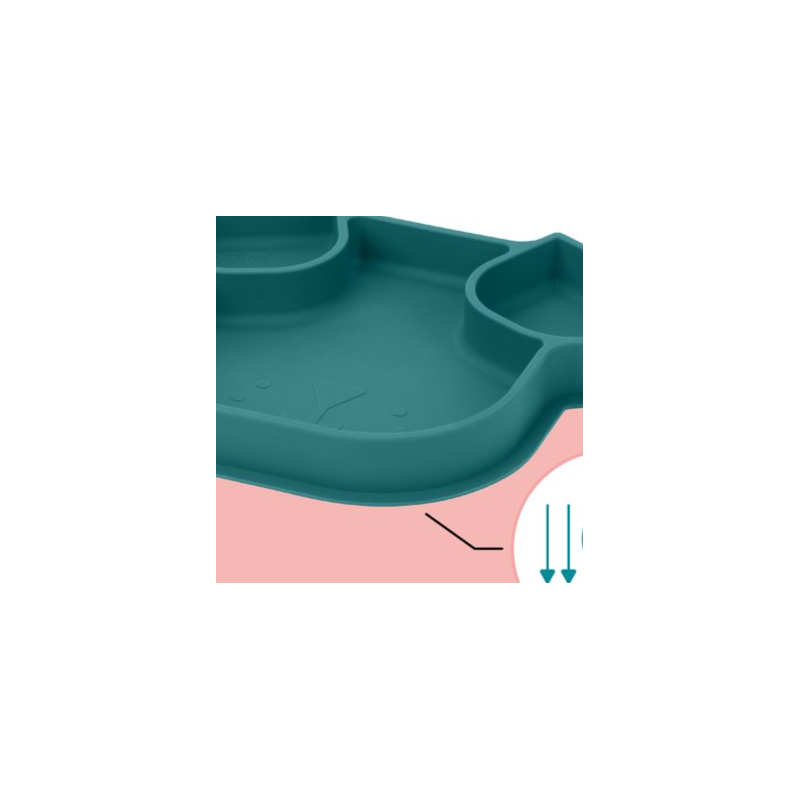 Babymoov Divided Silicone Plate Isy Plate Blue