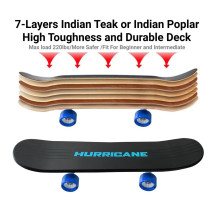 Jaspo Cruiser Longboard Concave Standard Skate Board For Kids Teens And Adults Surf Board Blue