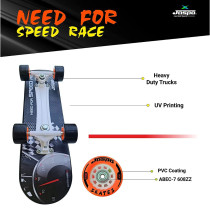 Jaspo Cruiser Longboard Concave Standard Skate Board For Kids Teens And Adults Surf Board Multi