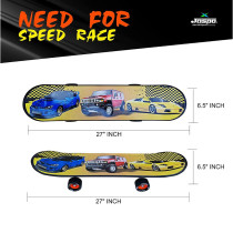 Jaspo Cruiser Longboard Concave Standard Skate Board For Kids Teens And Adults Surf Board Multi
