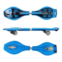 Jaspo Cruiser Waveboard Concave Standard Caster Board 2 Wheel Pivoting Skateboard With 360Degree Casters Blue