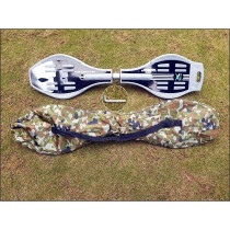 Jaspo Cruiser Waveboard Concave Standard Caster Board2 Wheel Pivoting Skateboard With 360Degree Casters Grey