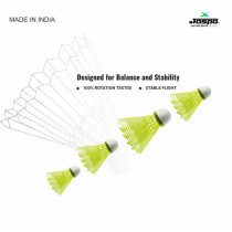 Jaspo Badminton Shuttlecock Nylon Feather Shuttle Cork Pack Of 5 For For Indoor Outdoor Sports Training
