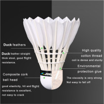 Jaspo Badminton Shuttlecock Advanced Goose Feather Shuttle Cork Pack Of 5 For For Indoor Outdoor Sports Training
