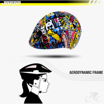 Jaspo Stunning Graffiti Helmet Bicycle Helmet Road Bike Mountain Bike Helmet Men And Women Breathable Helmet Riding Equipment