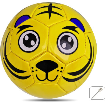 Jaspo Synthetic Leather Soccer Ball For Kids Size 3 Yellow