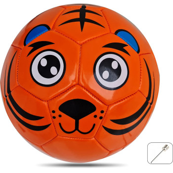 Jaspo Synthetic Leather Soccer Ball For Kids Size 3 Orange