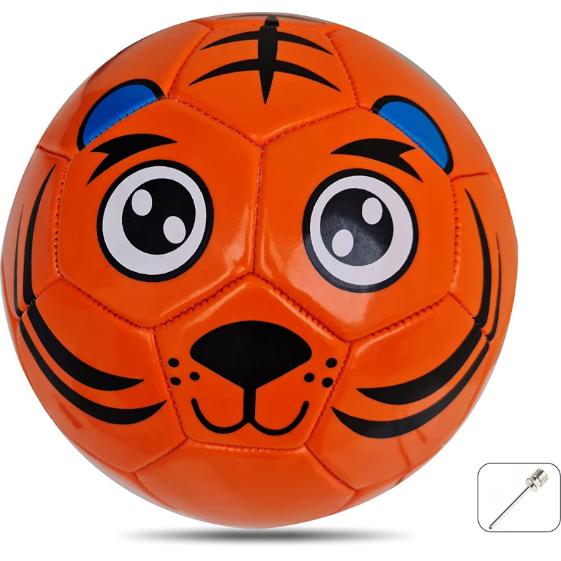 Jaspo Synthetic Leather Soccer Ball For Kids Size 3 Orange