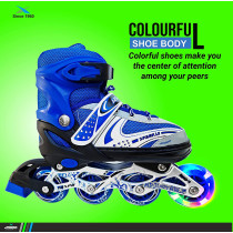 Jaspo Skates Shoes Blue Sparkle Inline Skates Blue Small
