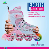 Jaspo Skates Shoes Pink Sparkle Inline Skates Pink Medium
