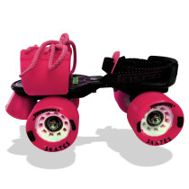 Jaspo Skates Shoes Adjustable Roller Skates Gripper Age Group 6 To 14 Years Pink