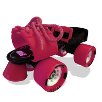 Jaspo Skates Shoes Adjustable Roller Skates Gripper Age Group 6 To 14 Years Pink