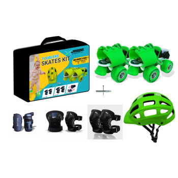 Jaspo Skates Shoes Junior Skates Combo For Up To 5 Years Green