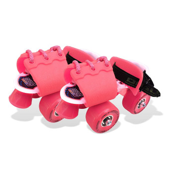 Jaspo Skates Shoes Corby Junior Fiber Roller Skates For Age Group Up To 5 Years Pink