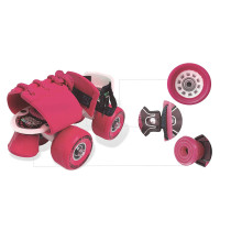 Jaspo Skates Shoes Corby Junior Fiber Roller Skates For Age Group Up To 5 Years Pink