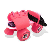 Jaspo Skates Shoes Corby Junior Fiber Roller Skates For Age Group Up To 5 Years Pink