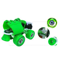 Jaspo Skates Shoes Corby Junior Fiber Roller Skates For Age Group Up To 5 Years Green
