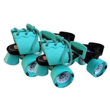 Jaspo Skates Shoes Adjustable Roller Skates Gripper Age Group 6 To 14 Years Cyan