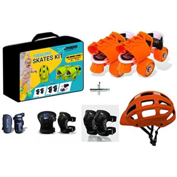 Jaspo Skates Shoes Junior Skates Combo For Up To 5 Years Orange