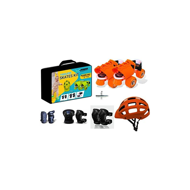 Jaspo Skates Shoes Junior Skates Combo For Up To 5 Years Orange