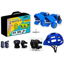 Jaspo Skates Shoes Junior Skates Combo For Up To 5 Years Blue