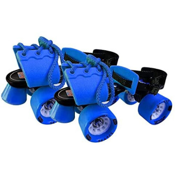 Jaspo Skates Shoes Adjustable Roller Skates Gripper Age Group 6 To 14 Years Blue