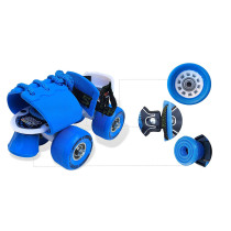 Jaspo Skates Shoes Corby Junior Fiber Roller Skates For Age Group Up To 5 Years Blue
