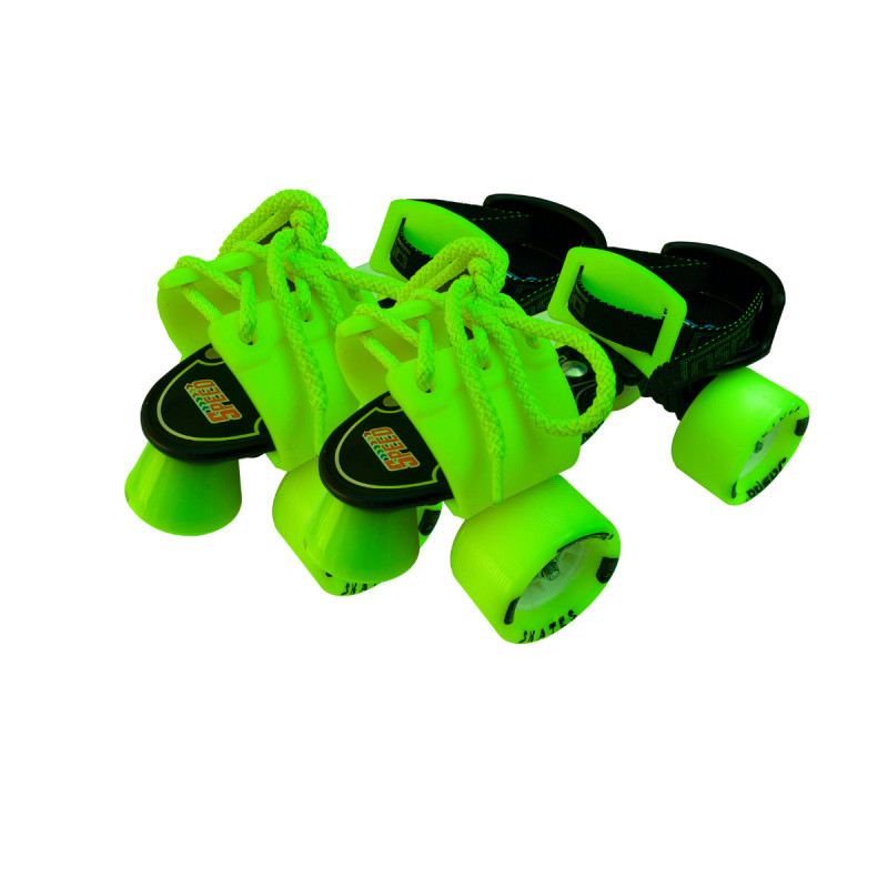 Jaspo Skates Shoes Adjustable Roller Skates Gripper Age Group 6 To 14 Years Green