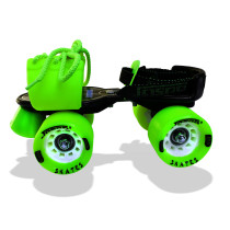Jaspo Skates Shoes Adjustable Roller Skates Gripper Age Group 6 To 14 Years Green