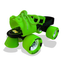 Jaspo Skates Shoes Adjustable Roller Skates Gripper Age Group 6 To 14 Years Green