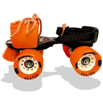 Jaspo Skates Shoes Adjustable Roller Skates Gripper Age Group 6 To 14 Years Orange