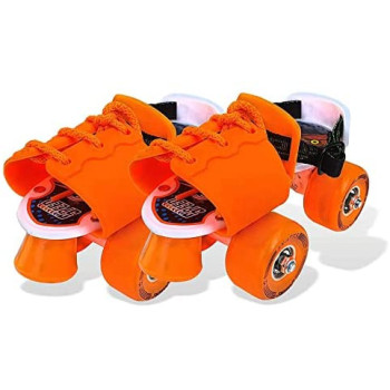 Jaspo Skates Shoes Corby Junior Fiber Roller Skates For Age Group Up To 5 Years Orange