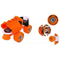 Jaspo Skates Shoes Corby Junior Fiber Roller Skates For Age Group Up To 5 Years Orange