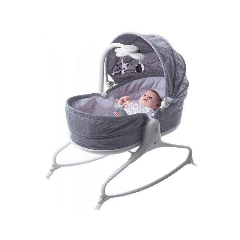 Tiny Love 3 In 1 Rocker Napper Grey Cozy With Canopy
