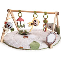 Tiny Love Luxe Developmental Gymini Baby Activity Mat Wooden Toy Arch 12 Monthly Milestone Cards Included 0M  Boho Chic