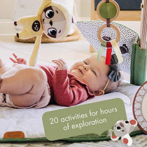 Tiny Love Luxe Developmental Gymini Baby Activity Mat Wooden Toy Arch 12 Monthly Milestone Cards Included 0M  Boho Chic