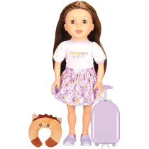 Softbodied Girl Doll Caucusian Travel Set