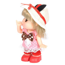 Gege Vinylbodied Mini Blonde Girl Doll 6 Pink