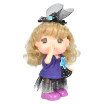 Gege Vinylbodied Mini Blonde Girl Doll 6 Purple