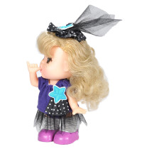 Gege Vinylbodied Mini Blonde Girl Doll 6 Purple