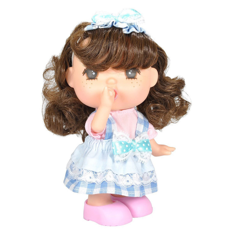 Gege Vinylbodied Mini Brunette Girl Doll 6 Blue