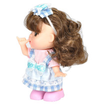 Gege Vinylbodied Mini Brunette Girl Doll 6 Blue