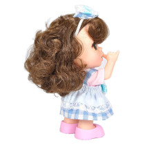 Gege Vinylbodied Mini Brunette Girl Doll 6 Blue