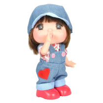 Gege Vinylbodied Mini Brunette Girl Doll 6 Jumper
