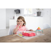 Badabulle Anti Slip Plate Intense Pink 0 Month