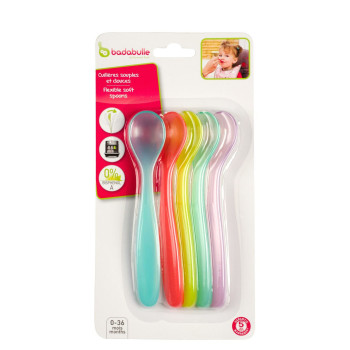 Badabulle Soft Flexible Spoons. Pack Of 5 0 Month