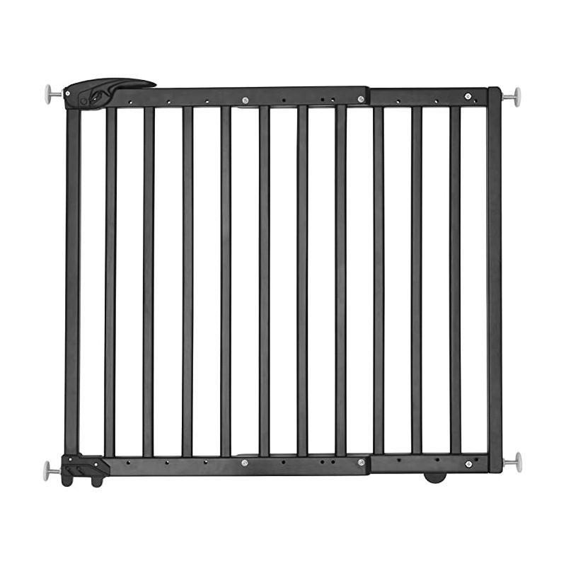 Badabulle Deco Pop Wooden Extending Safety Gate 63 To 106Cm Wide Pressure Fit Or Screw Mounted Black
